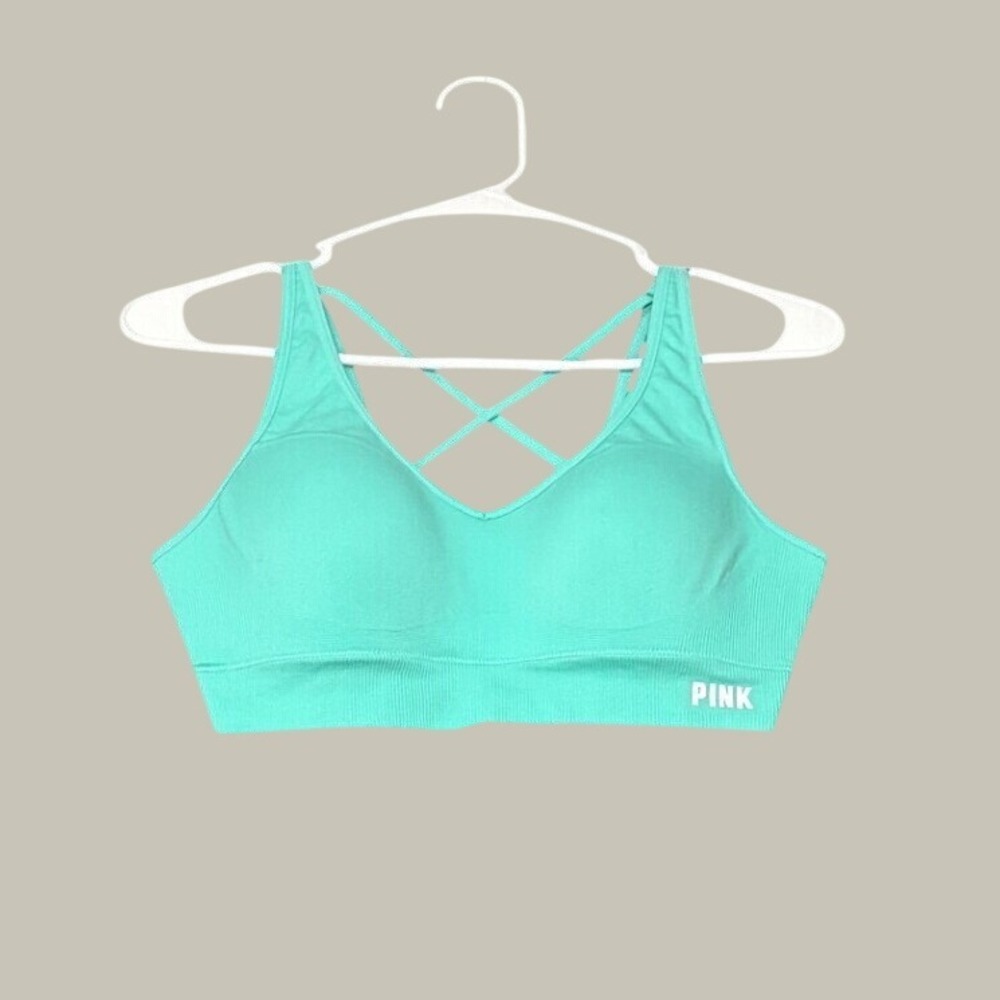 Pink Victoria's Secret Active Seamless Lightly Lined Sports Bra Mint Green M